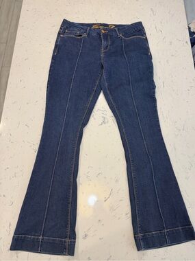 Seven7 Blue Jeans Women Size 12  Micro Flare Y2K